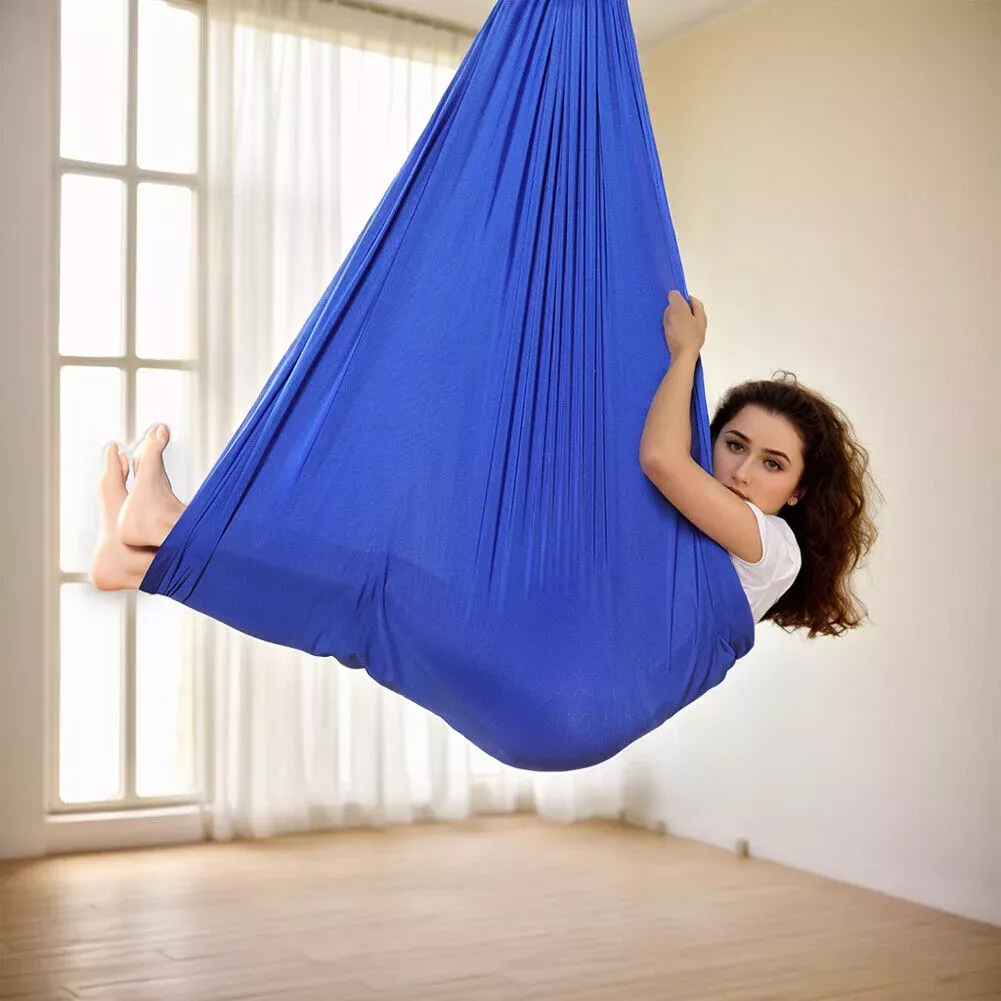 Blue stretchy swing